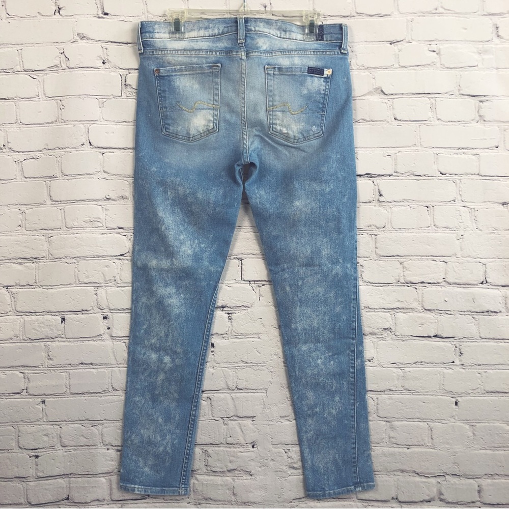 7 For All Mankind Josefina Distressed Skinny Boyfriend Jeans Sz 26 - Picture 10 of 16